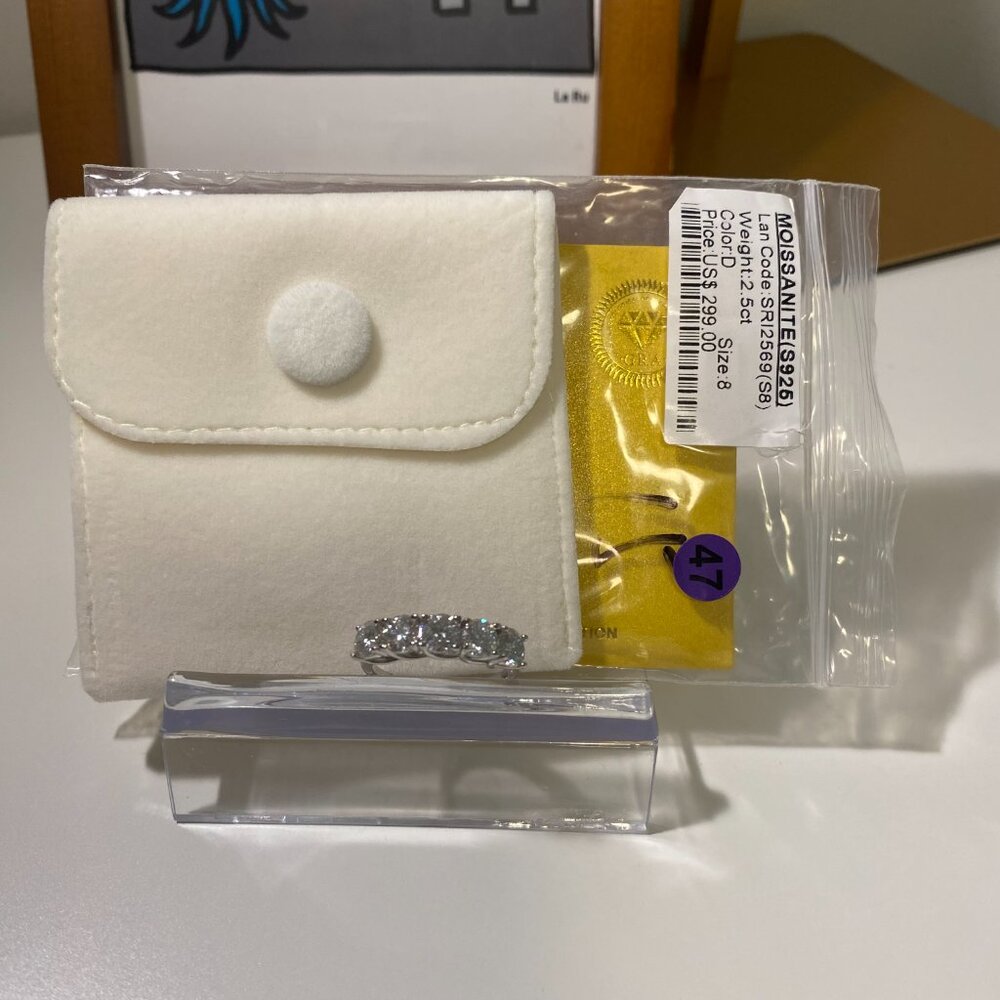 NWOT 2.5 Ct Moissanite (S925) Ring Size 8 - Picture 3 of 5